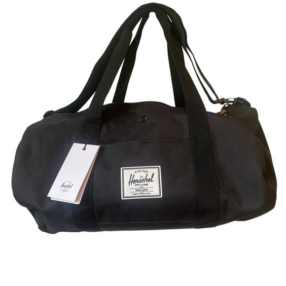 Herschel Supply Black Sutton Gym Travel Weekender Duffle Bag NWT Size L